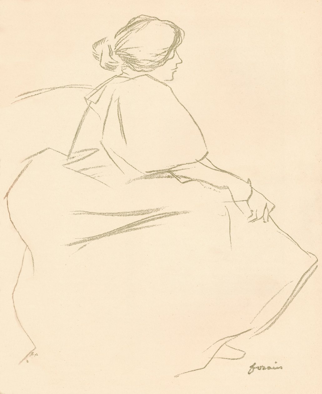 Uno studio a matita, c1872-1898, 1898 da Jean Louis Forain