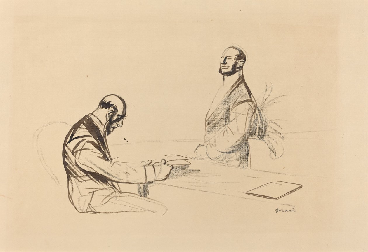 Alla conferenza, c. 1919 da Jean Louis Forain