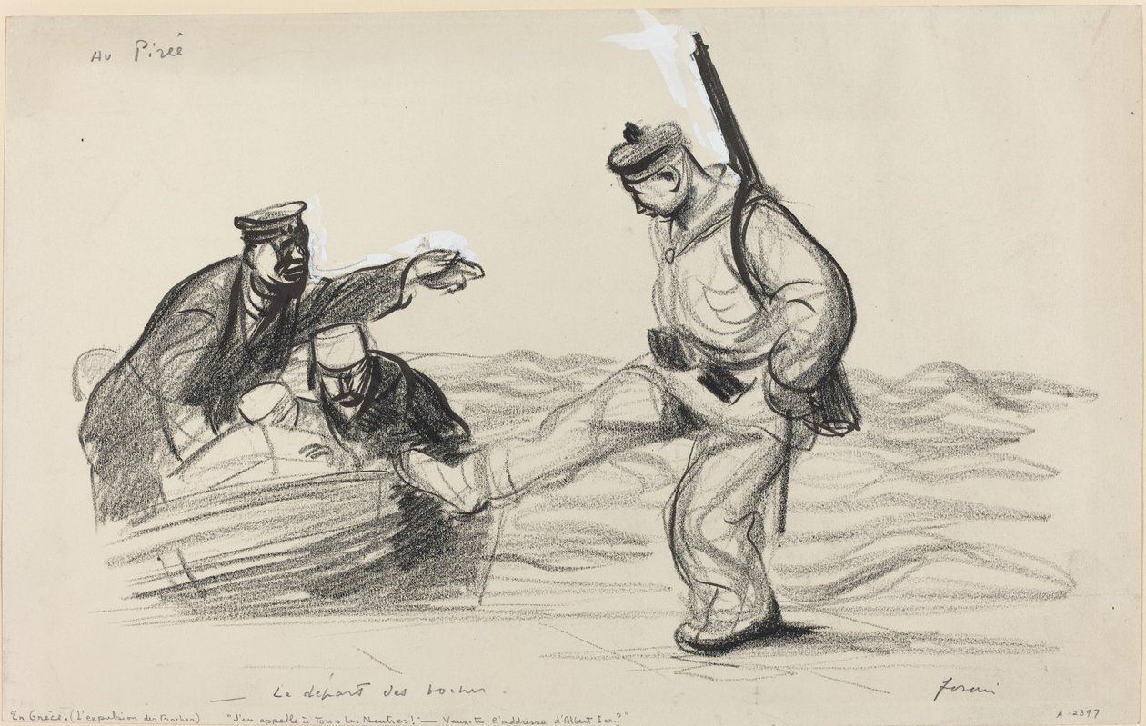 Au Piree. - La partenza dei boches da Jean Louis Forain