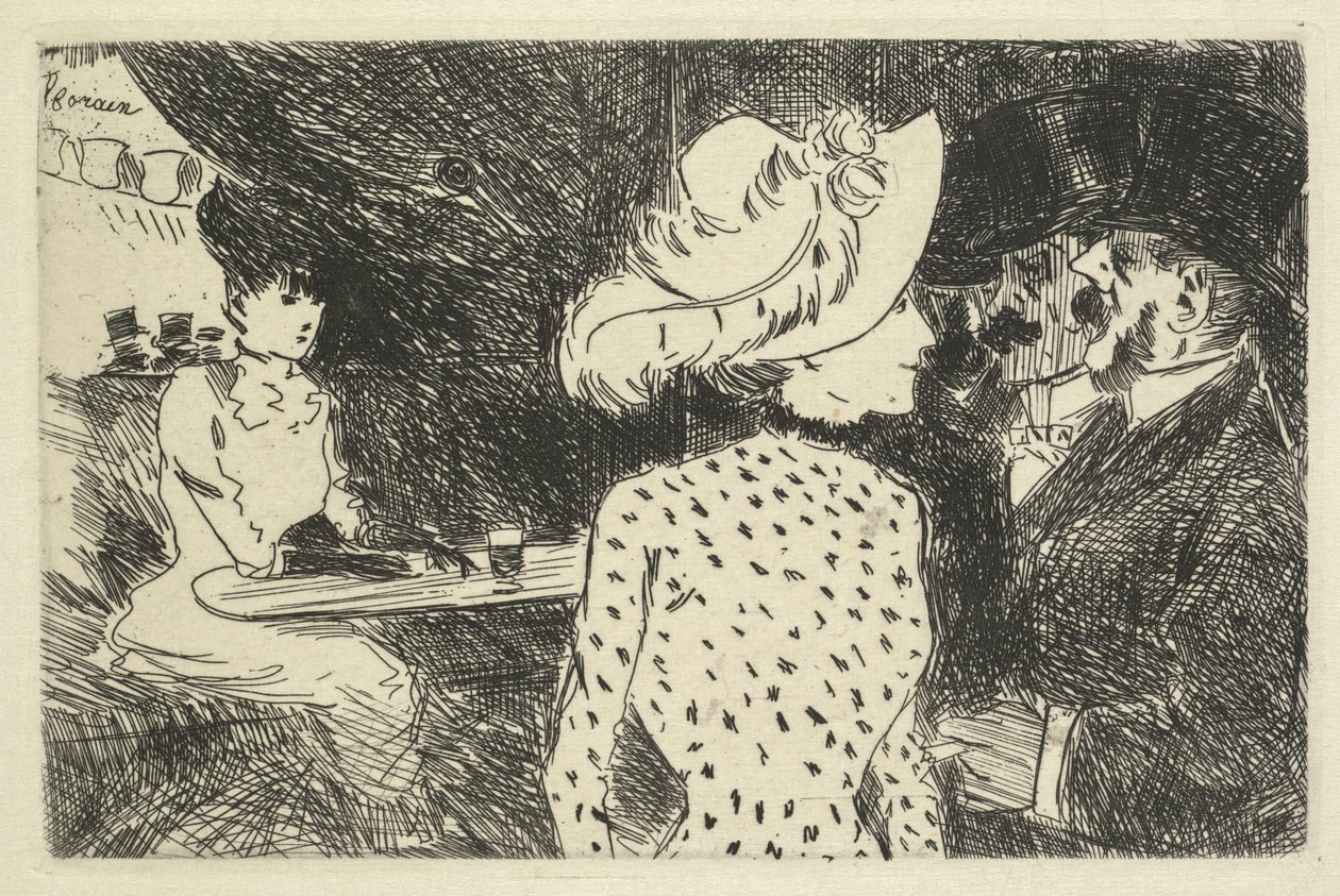 Scena di caffè descrittiva, 1880-1886 da Jean Louis Forain