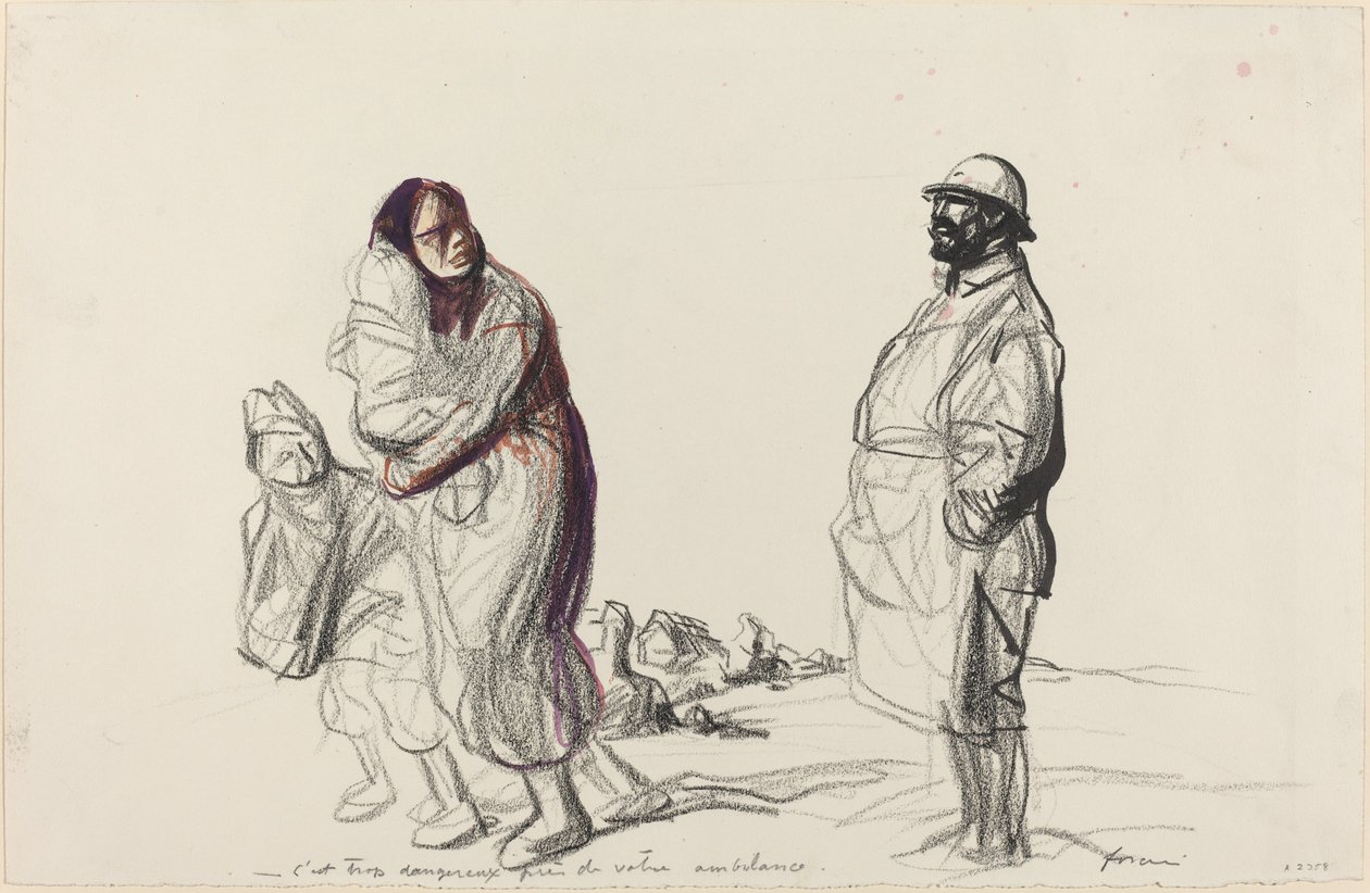 È troppo pericoloso vicino alla vostra ambulanza da Jean Louis Forain