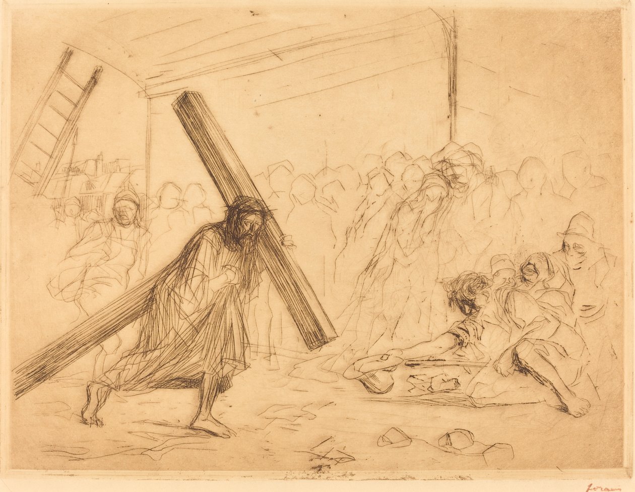 Cristo che porta la croce (quarta tavola) da Jean Louis Forain