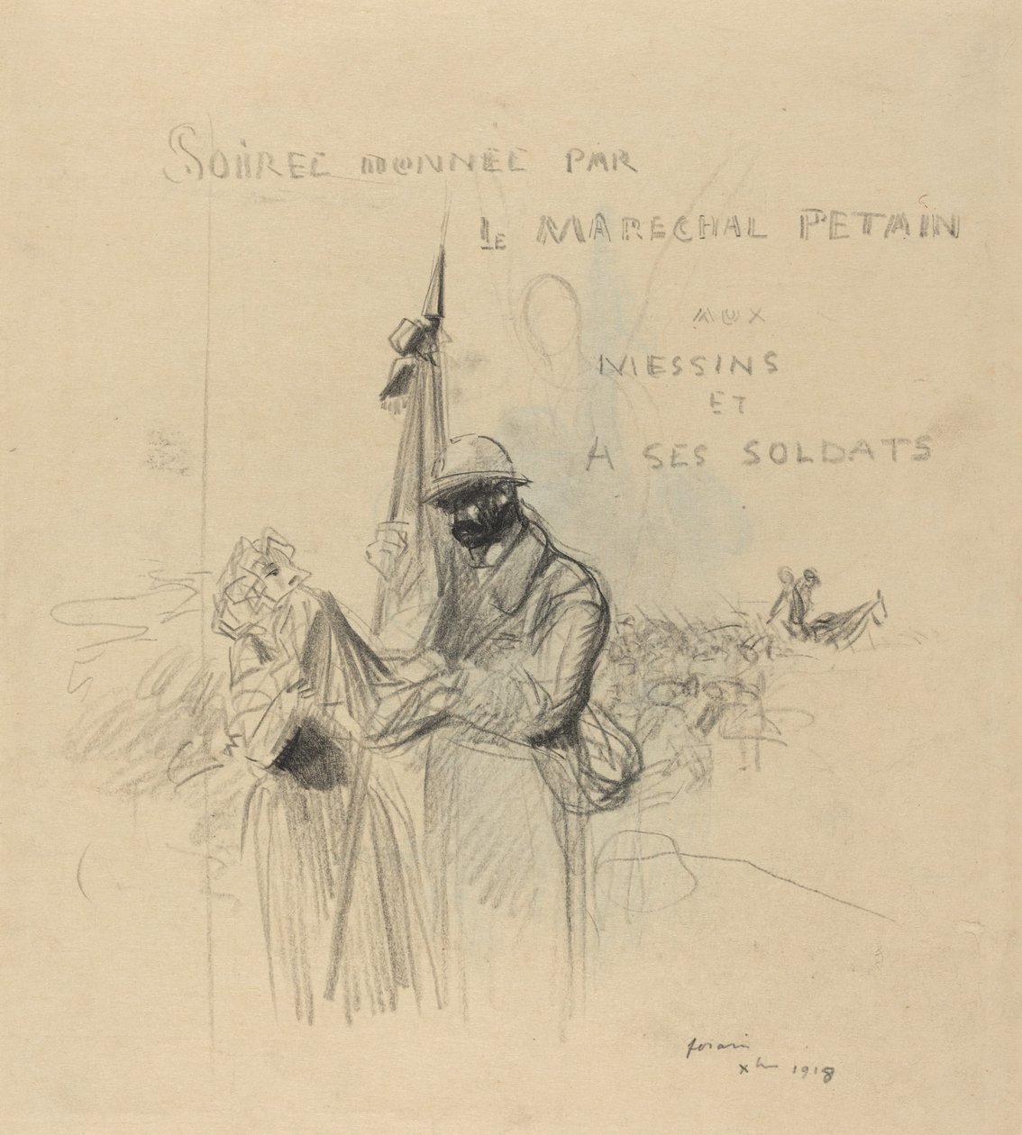 Il bacio della bandiera, 1918 da Jean Louis Forain