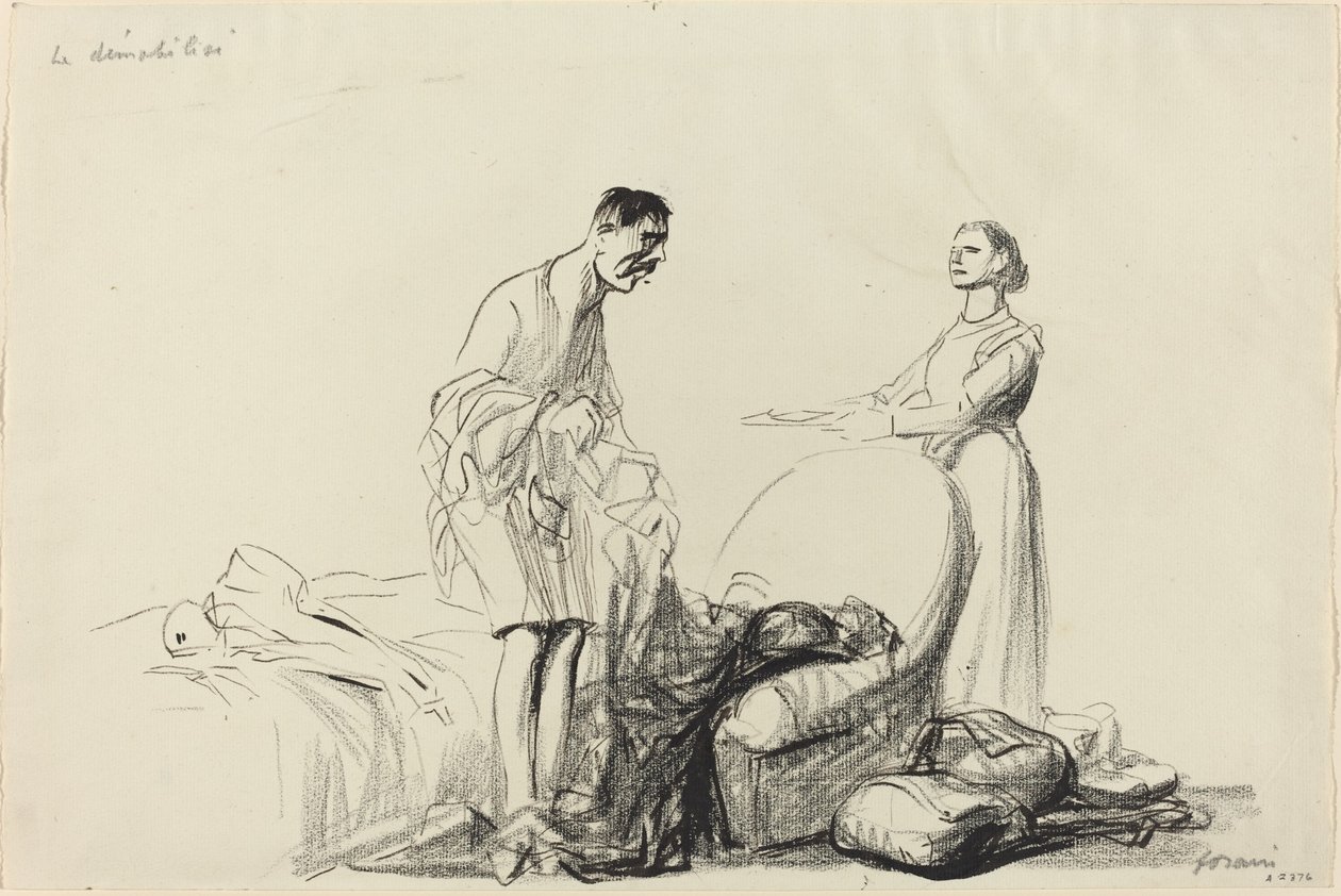 Il demobilitato, c. 1914-1919 da Jean Louis Forain
