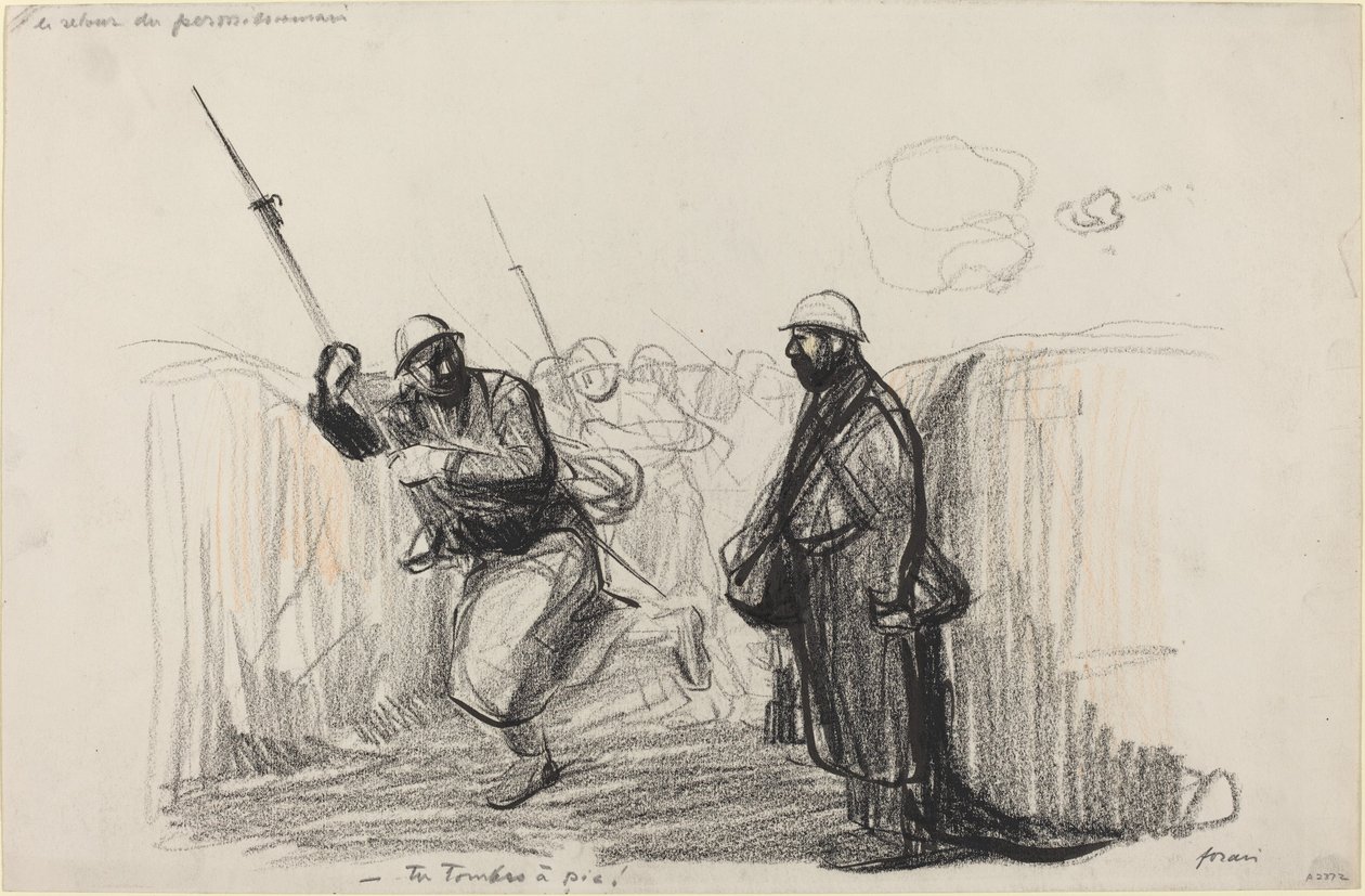 Il ritorno del permesso. -Tu cadi a picco! da Jean Louis Forain