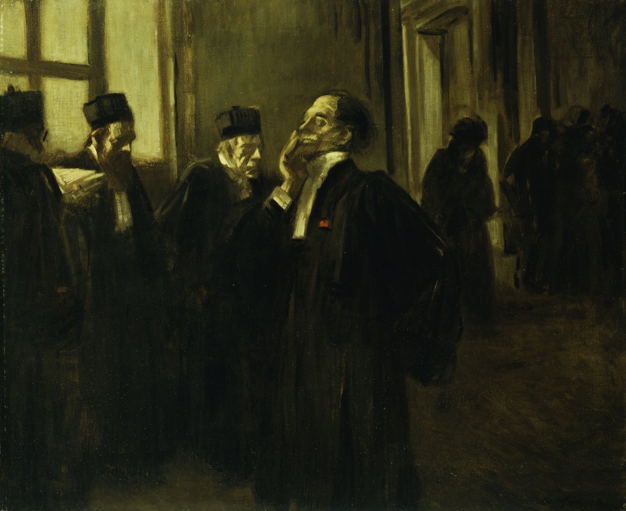 Scena nel corridoio del palazzo; Scene de Couloir au Palais, c.1905 da Jean Louis Forain