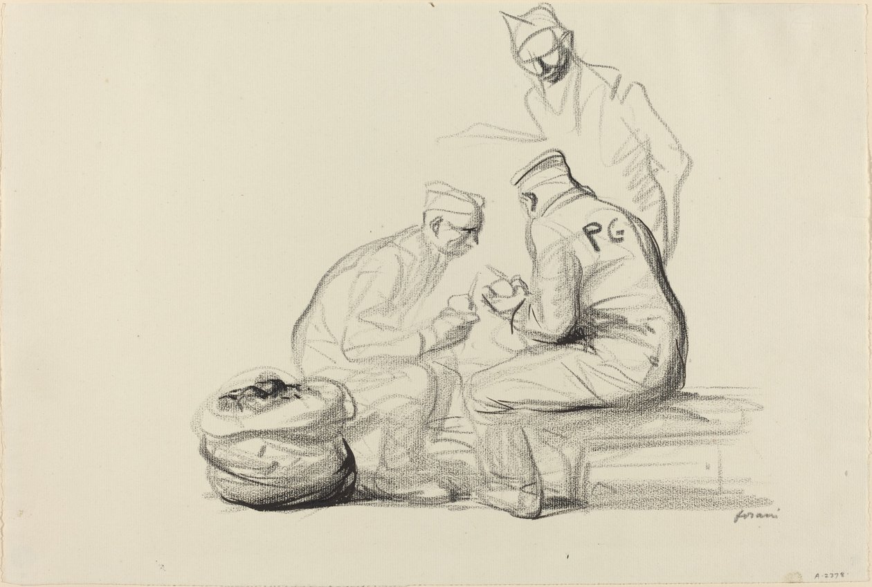 Poilu e prigionieri tedeschi da Jean Louis Forain