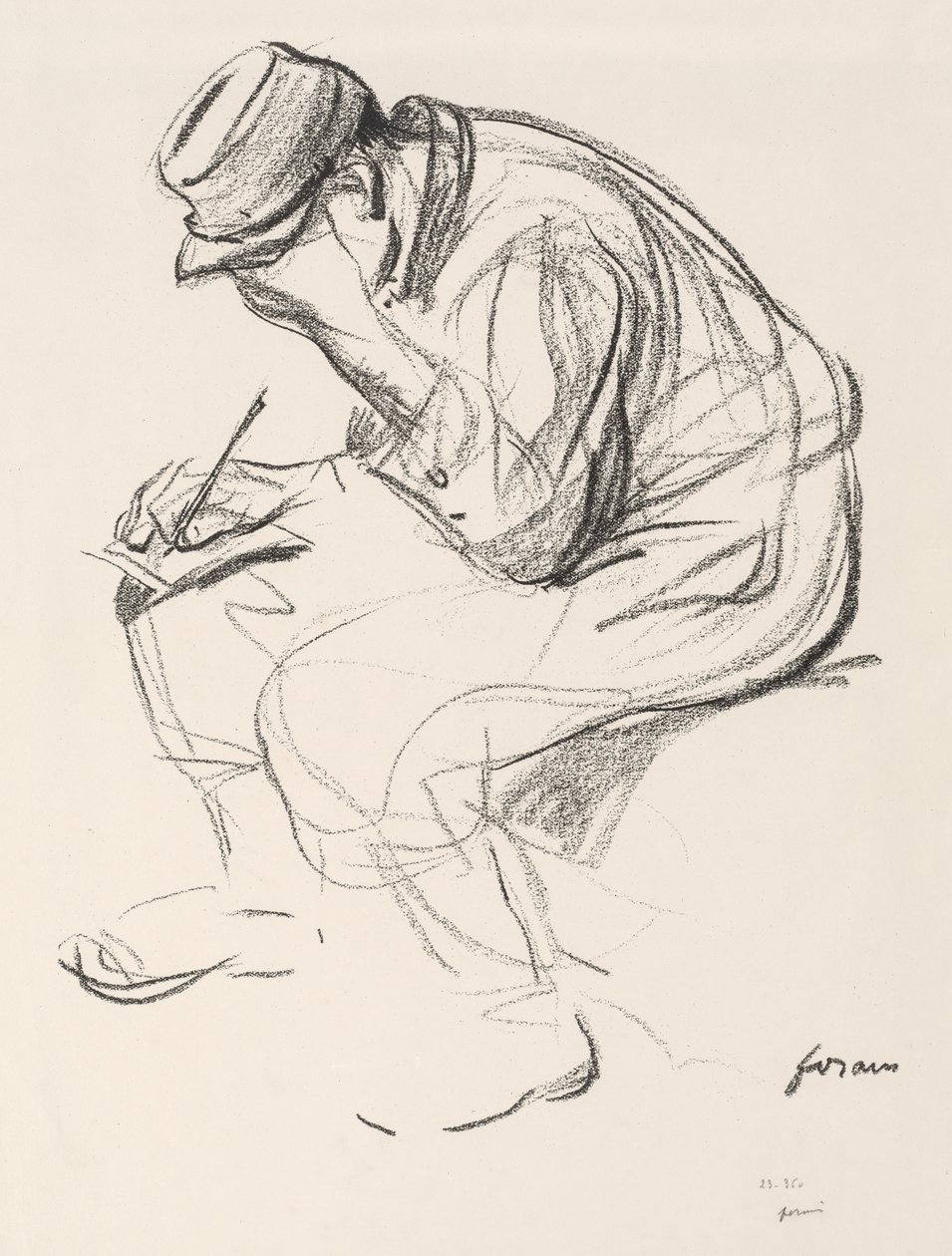 Prigioniero di Guerra che Scrive una Lettera da Jean-Louis Forain