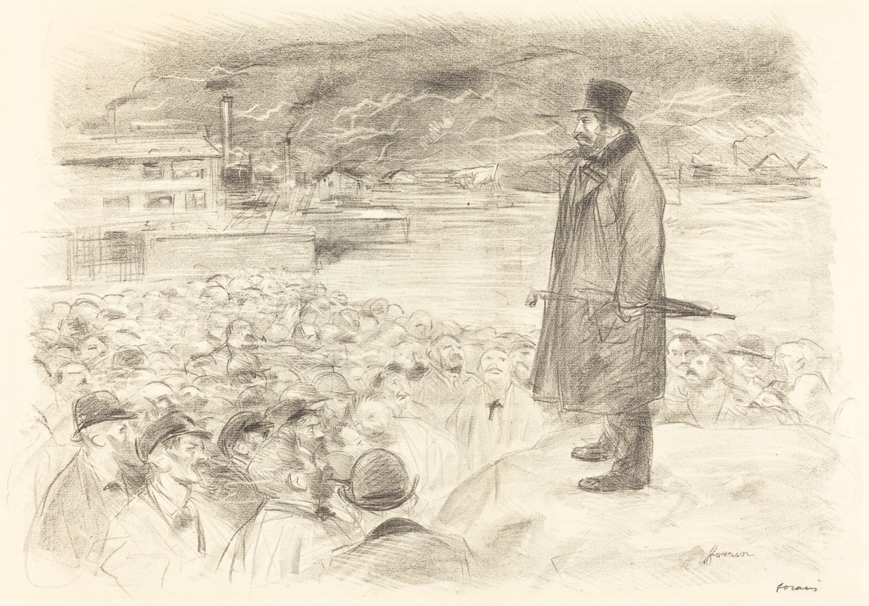 Scena di uno Sciopero (terza tavola) da Jean-Louis Forain