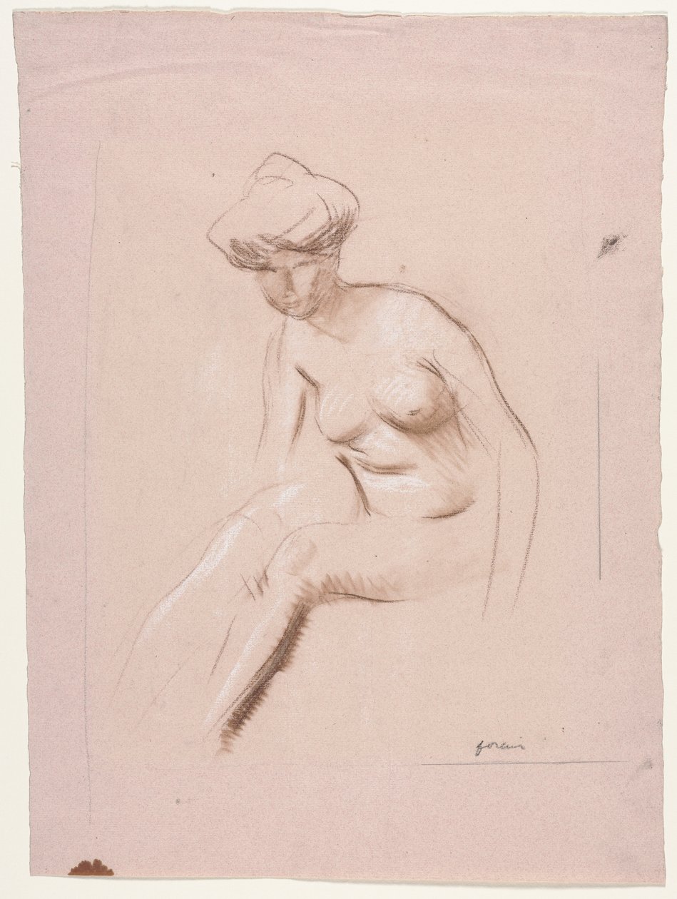 Nudo seduto, ultimo quarto del 1800 o primo terzo del 1900 da Jean Louis Forain