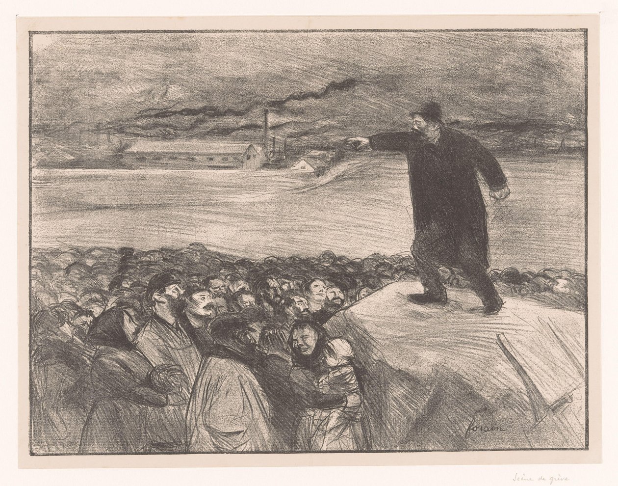 Sciopero degli operai di fabbrica da Jean Louis Forain