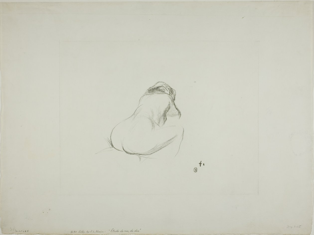 Studio di una donna nuda, di spalle da Jean Louis Forain