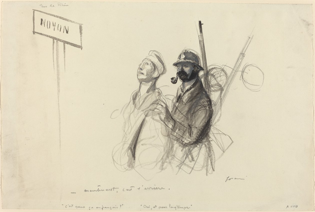 Sul Reno. - ora è il retro., probabilmente 1918 da Jean Louis Forain