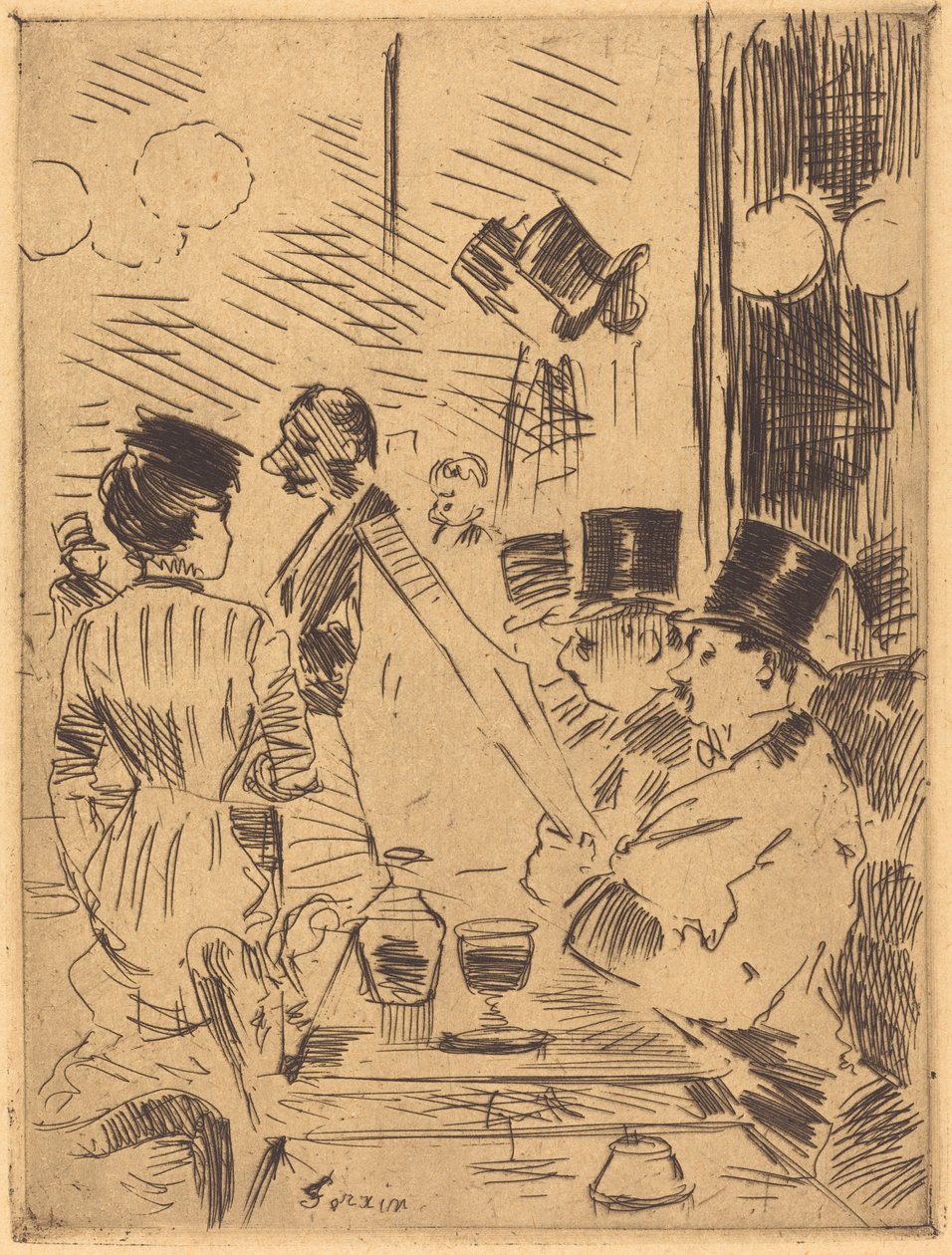 Il caffè della Nuova Atene da Jean Louis Forain