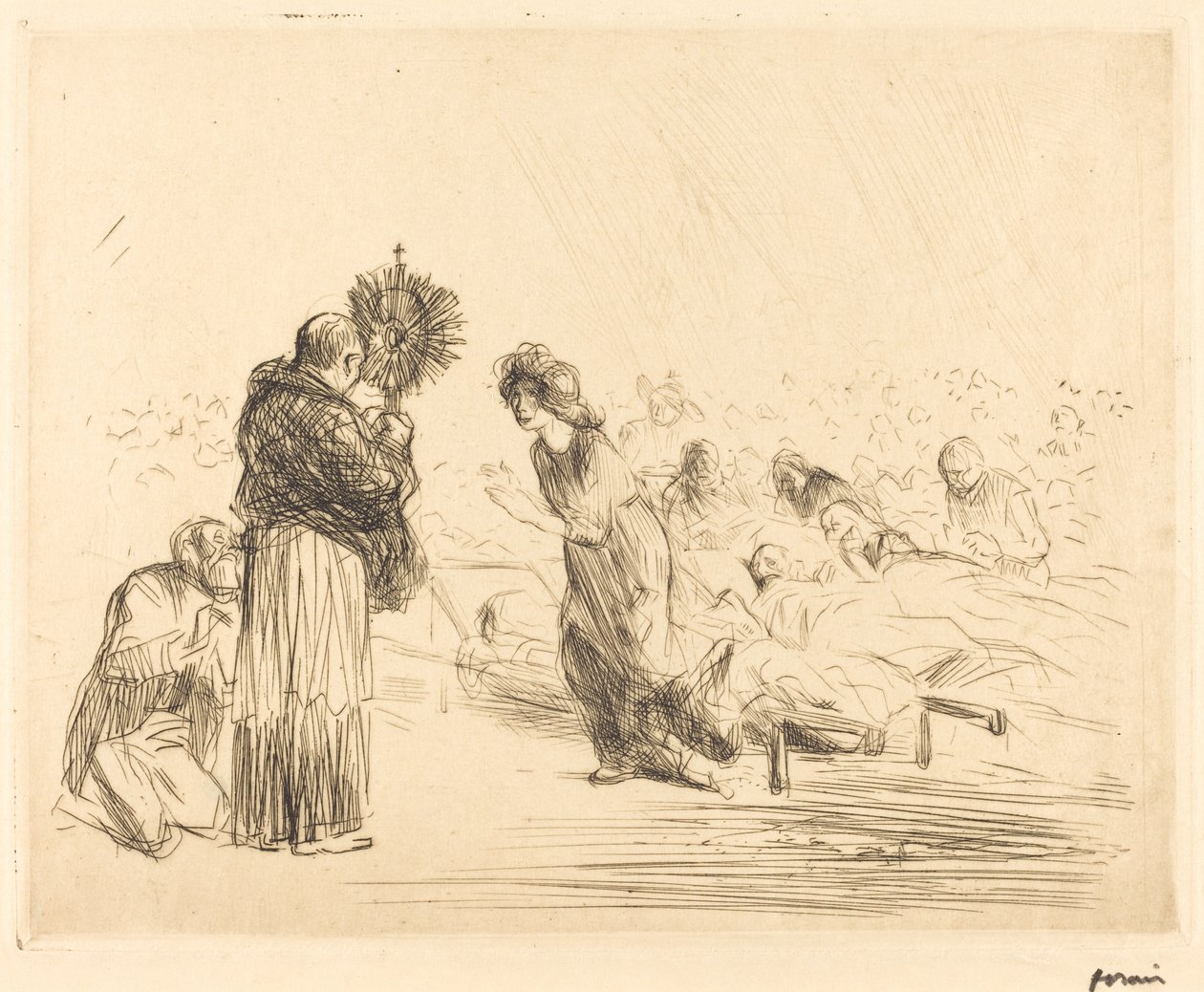 Il Miracolo davanti al Santissimo Sacramento (quarta tavola) da Jean Louis Forain