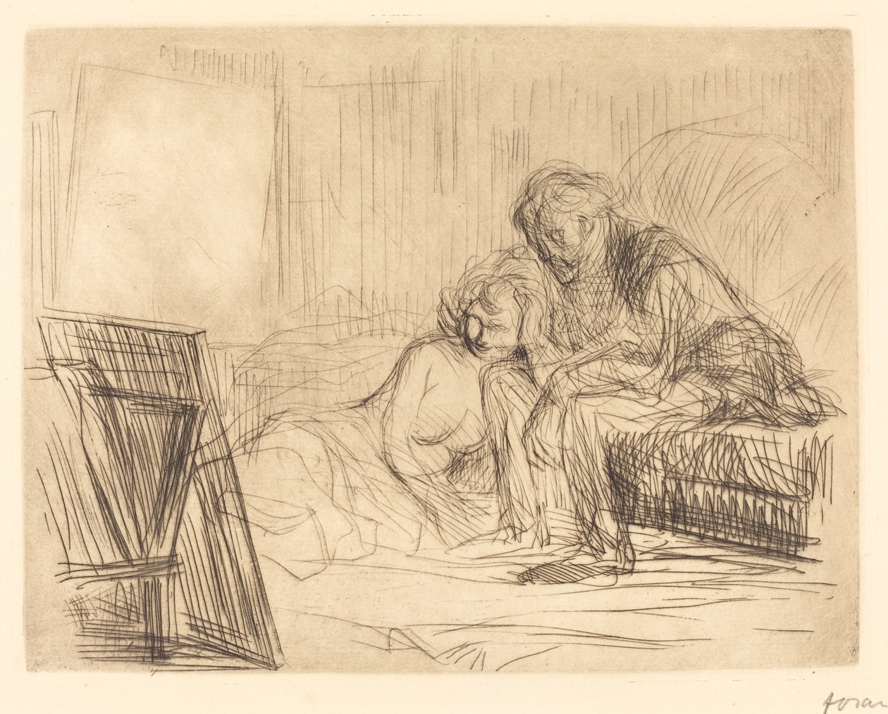 Il riposo della modella (prima tavola) da Jean Louis Forain