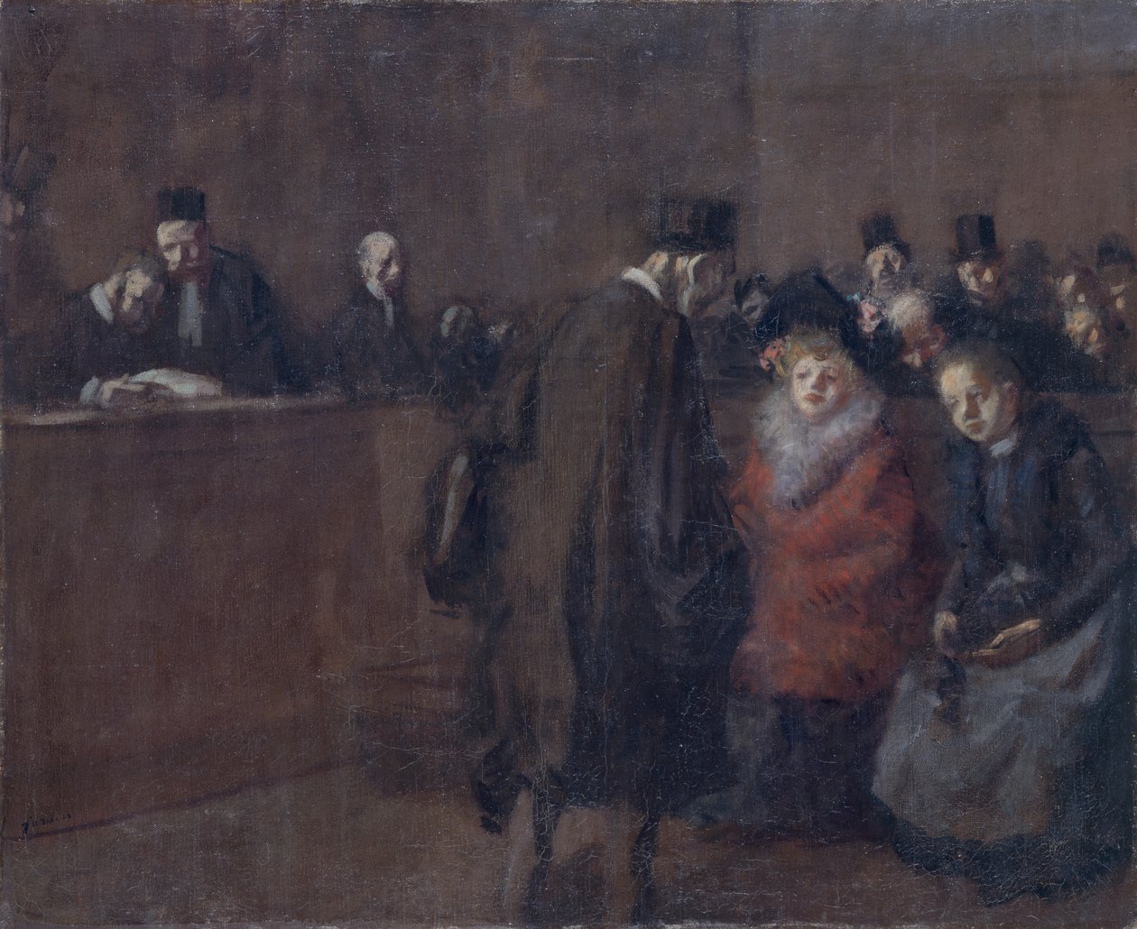 La scena del tribunale da Jean Louis Forain