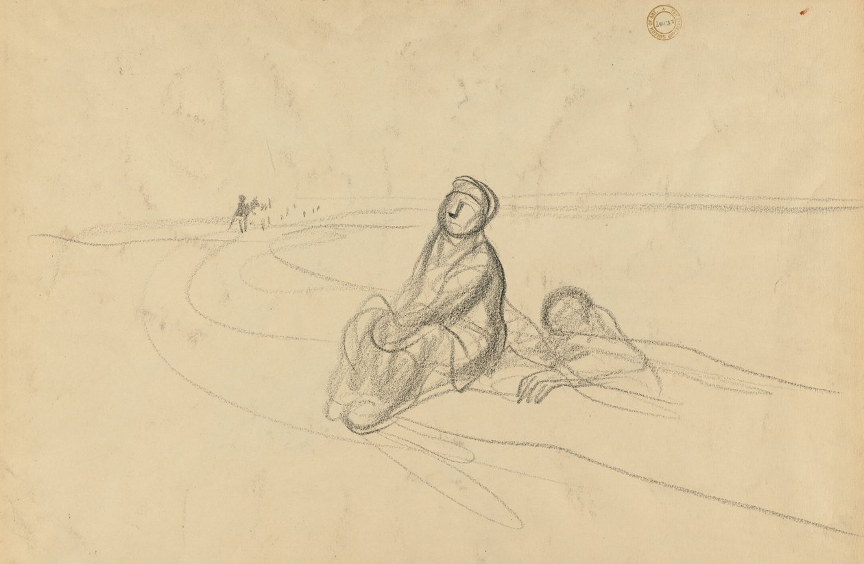 Due figure su una strada (verso) da Jean Louis Forain