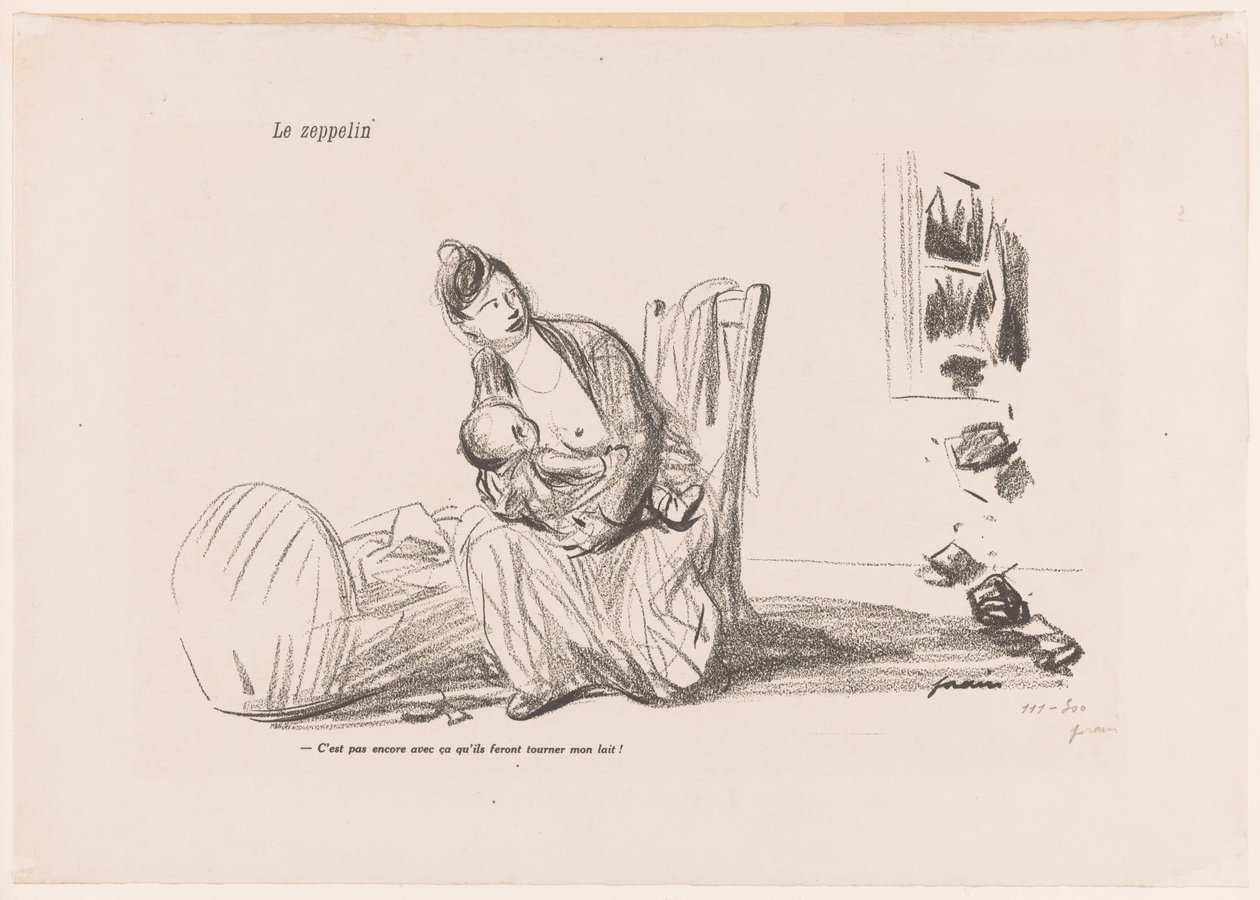 Donna che allatta mentre i vetri si rompono da Jean Louis Forain