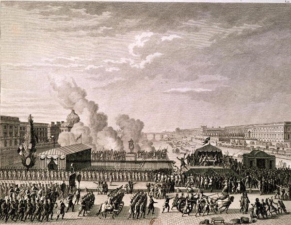 Proclamazione del pericolo per la patria, 22 luglio 1792, inciso da Pierre Gabriel Berthault (1737-1831) da Jean Louis Prieur