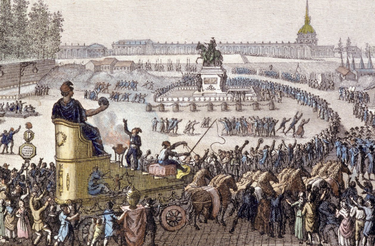 Prima celebrazione della Libertà a Parigi il 15 aprile da Jean Louis the Younger Prieur