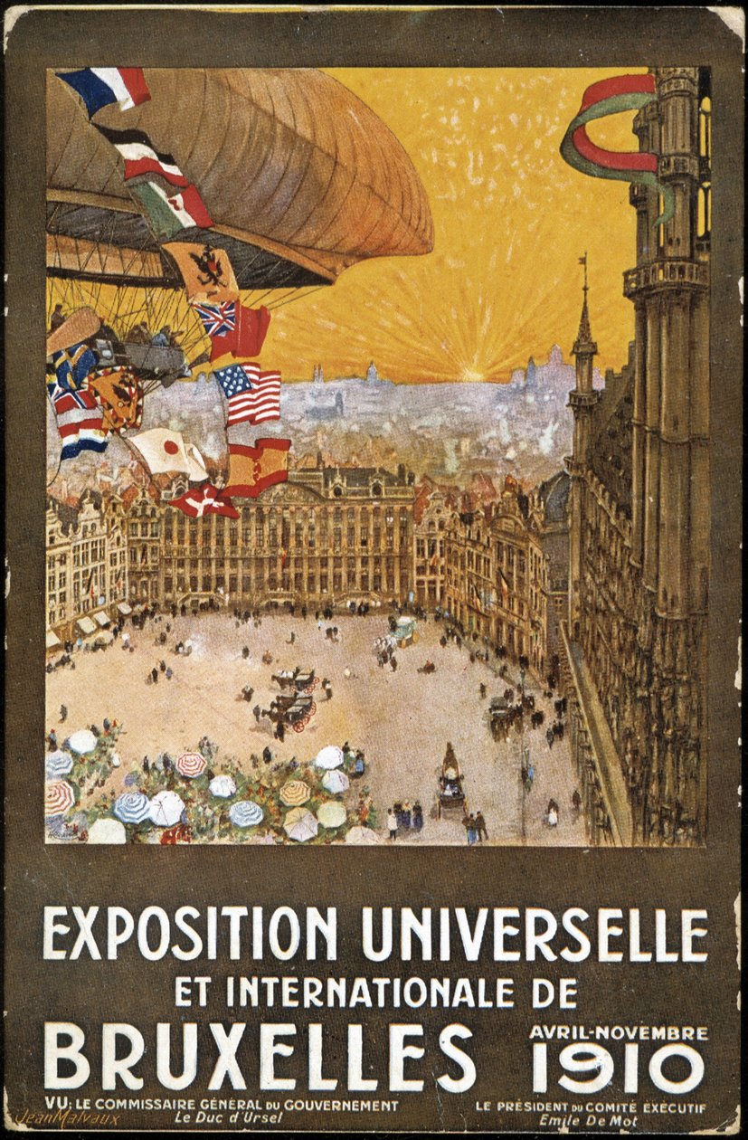 Esposizione Mondiale e Internazionale a Bruxelles, poster di Jean Malvaux da Jean Malvaux