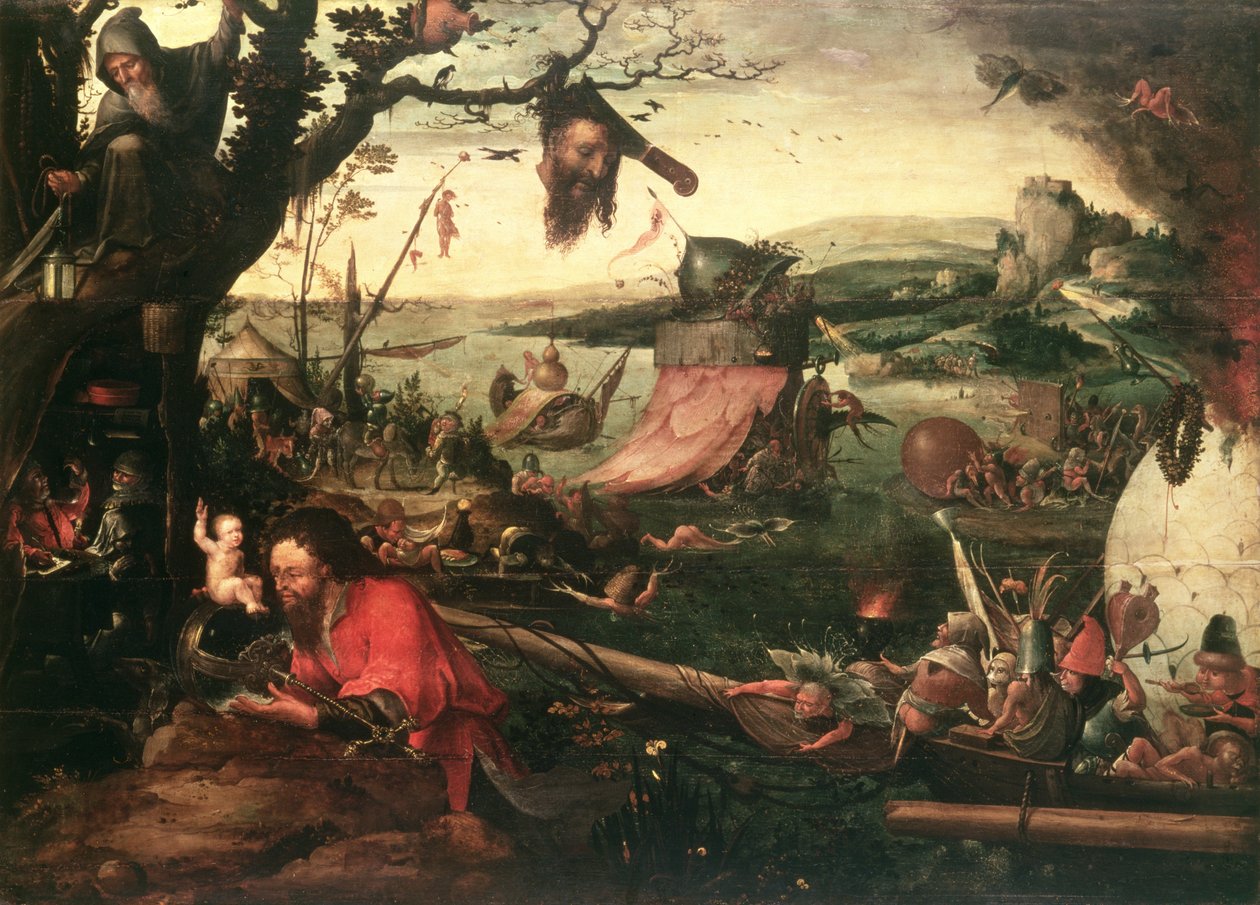 Paesaggio con la parabola di San Cristoforo, inizio XVI secolo da Jean Mandyn