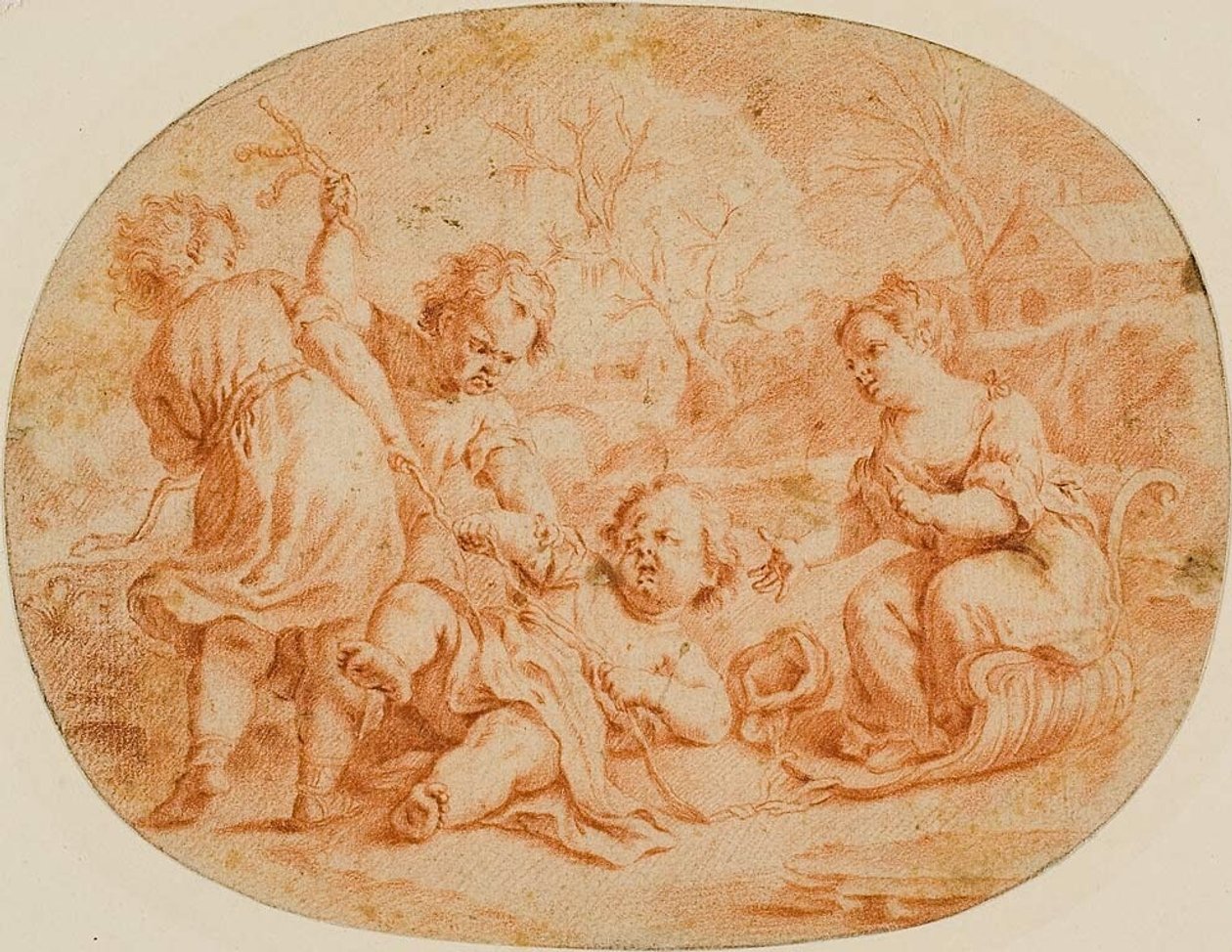 Scena allegorica con bambini che litigano da Jean Marc Nattier