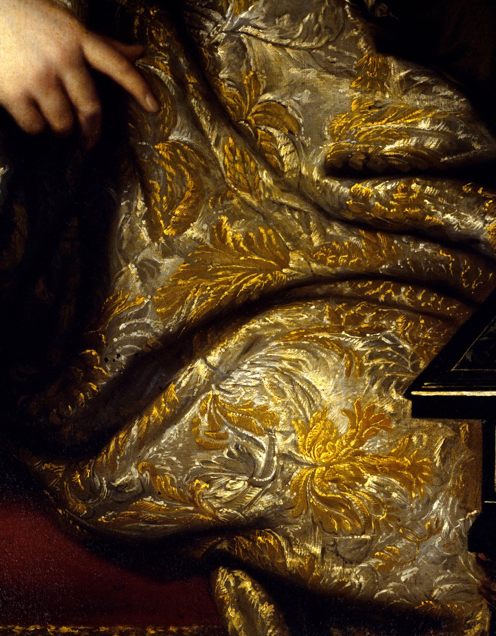 Ritratto di Jean Baptiste Colbert (dettaglio delle drappeggi) da Jean Marc Nattier