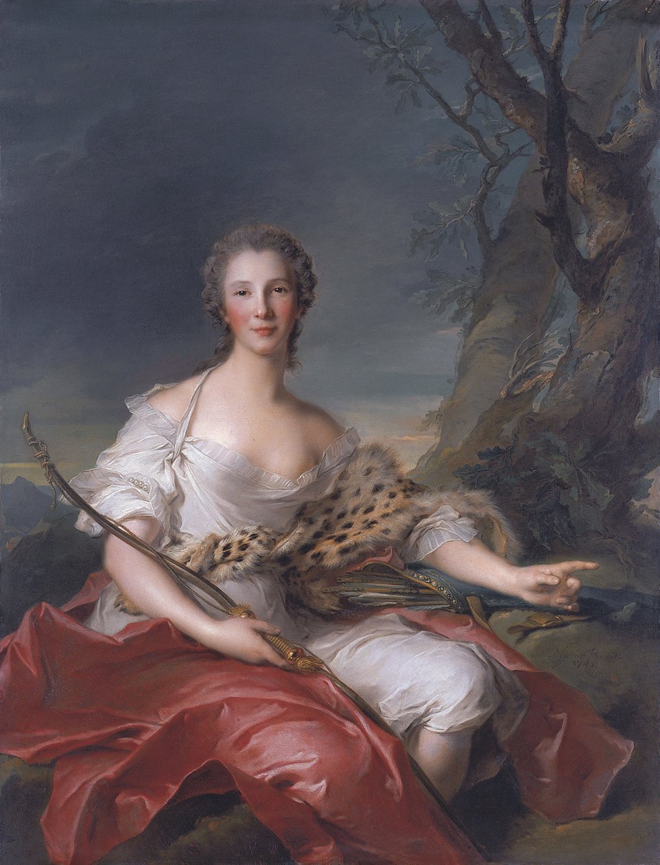 Ritratto di Madame Bouret come Diana da Jean Marc Nattier
