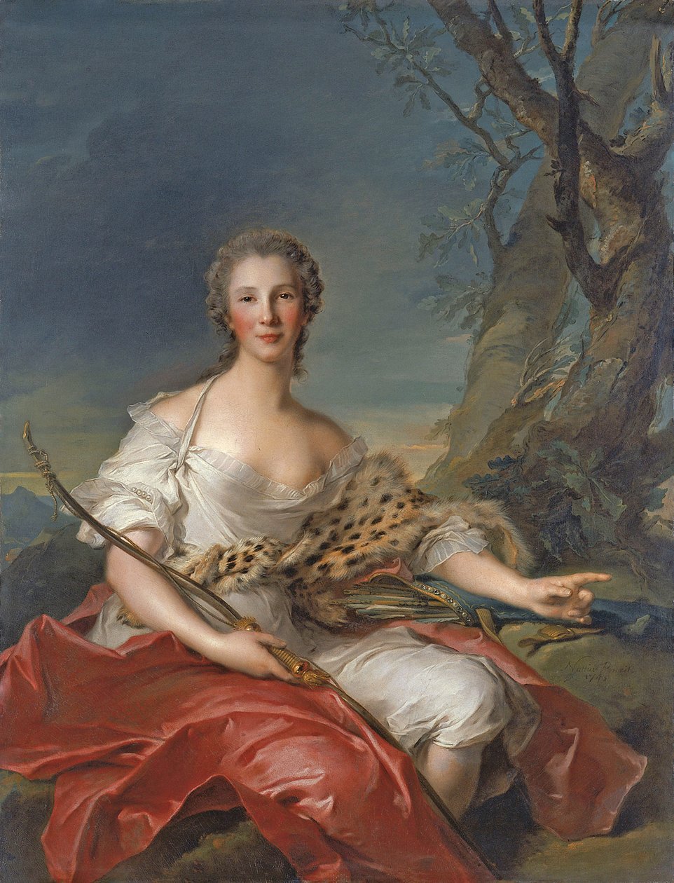 Ritratto di Madame Bouret come Diana da Jean Marc Nattier