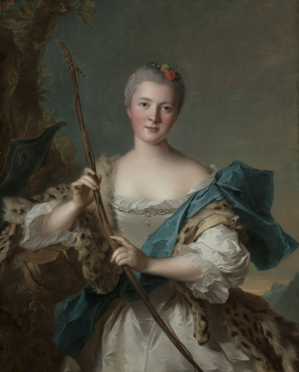 Ritratto di una donna come Diana, 1752 da Jean Marc Nattier