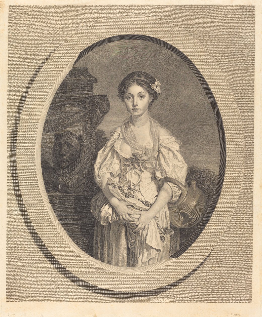 La brocca rotta da Jean Massard after Jean Baptiste Greuze