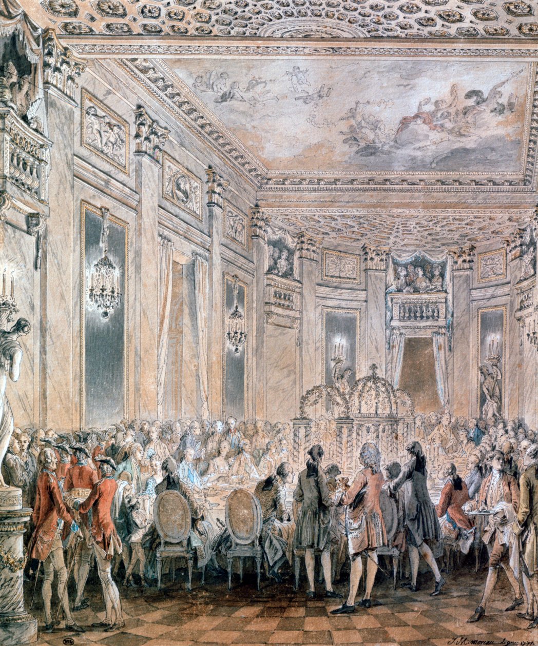 Festa a Louveciennes, 1771 da Jean Michel the Younger Moreau