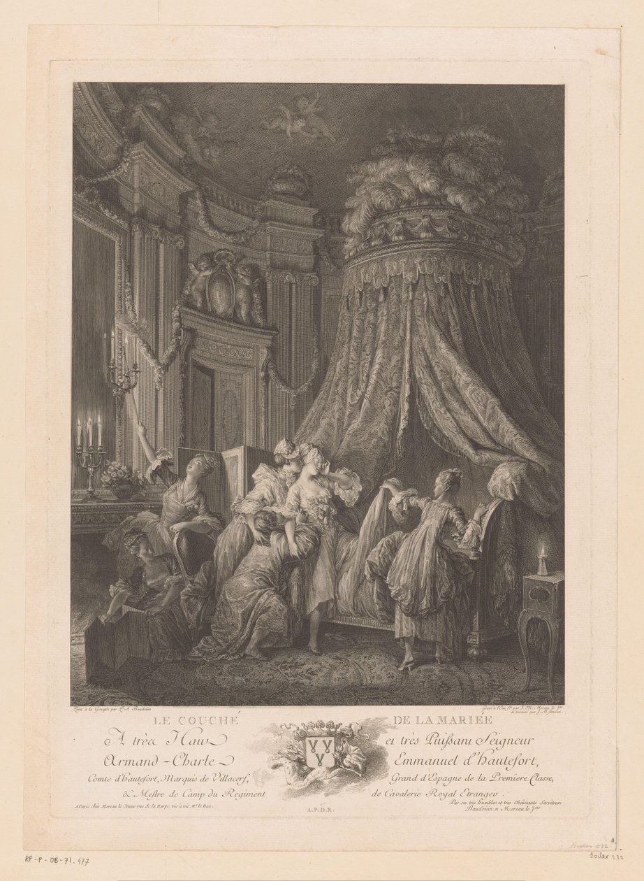 Giovane donna portata a letto da Jean Michel Moreau