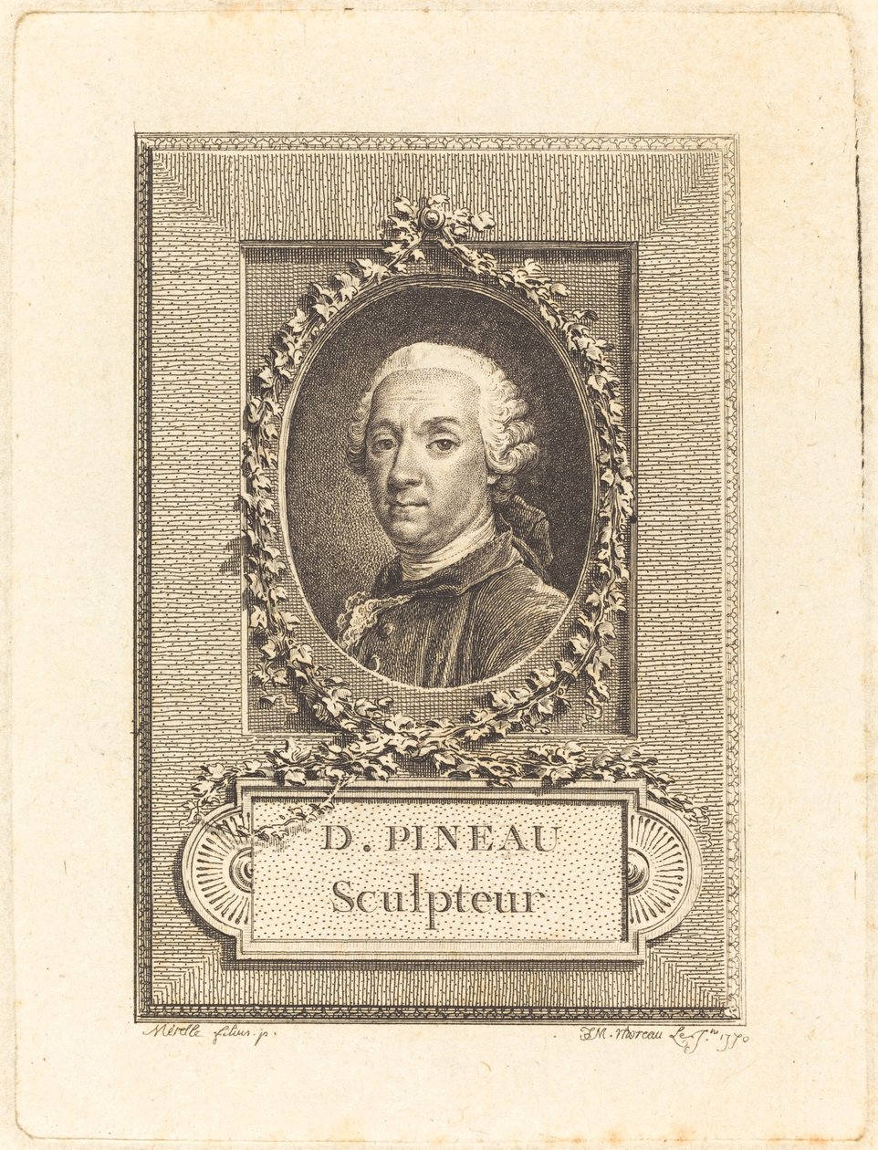 D. Pineau, scultore da Jean Michel Moreau after Pierre Paul Merelle