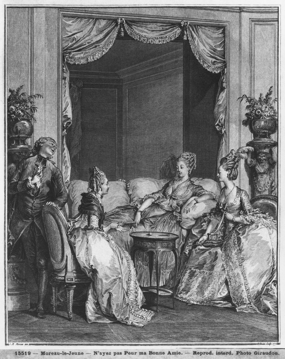 Non temere mio buon amico, inciso da Isidore Stanislas Helman, 1776 da Jean Michel the Younger Moreau