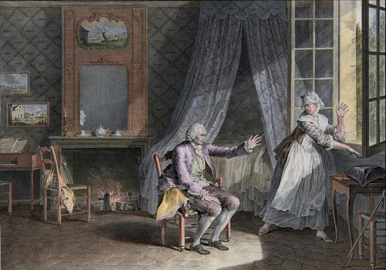 Ultime parole di Jean-Jacques Rousseau (1712-1778), scrittore ginevrino di lingua inglese. Incisione della fine del XVIII secolo, dopo Moreau le Jeune da Jean Michel the Younger Moreau