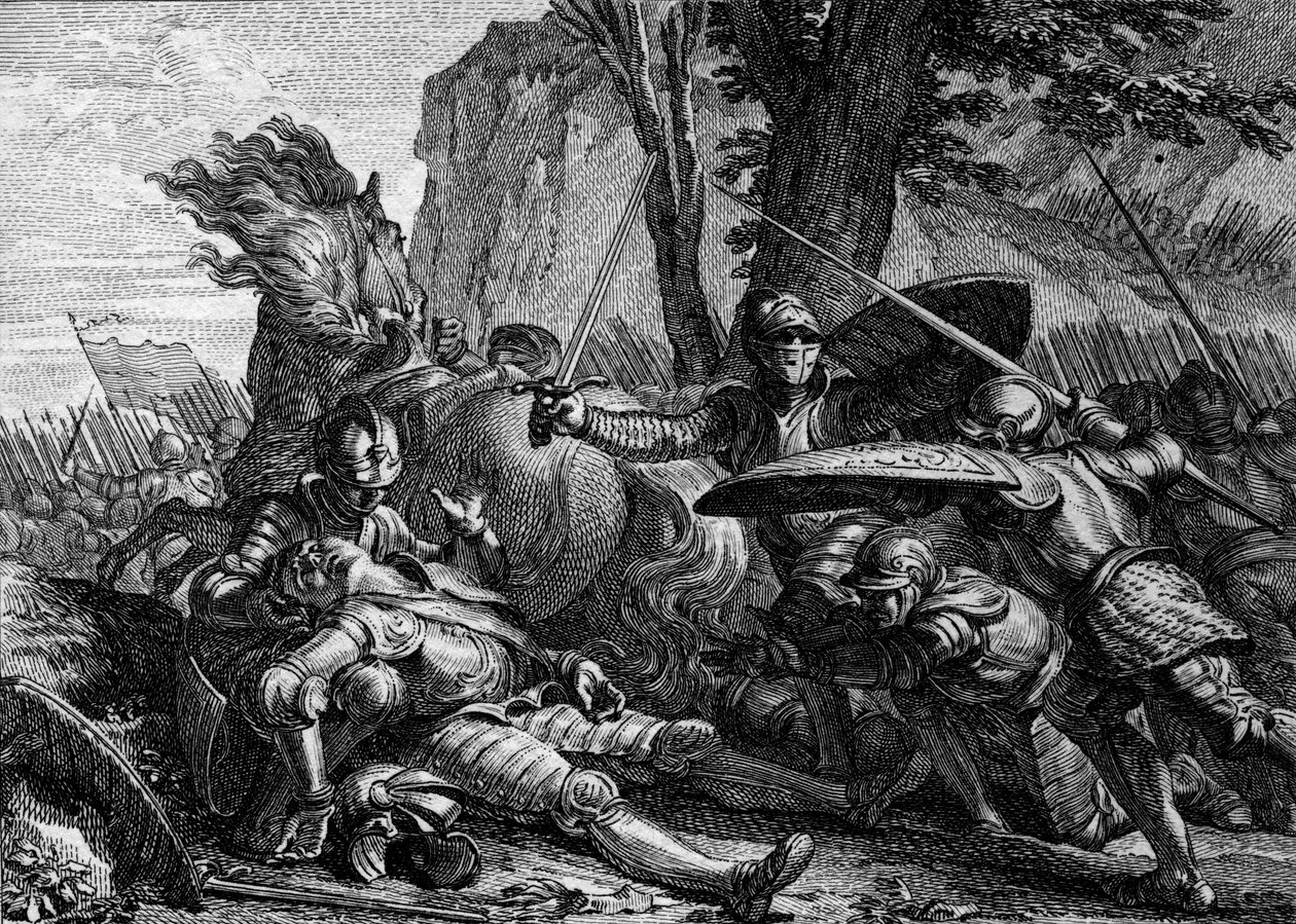Rolando morì durante la battaglia di Roncisvalle tra l