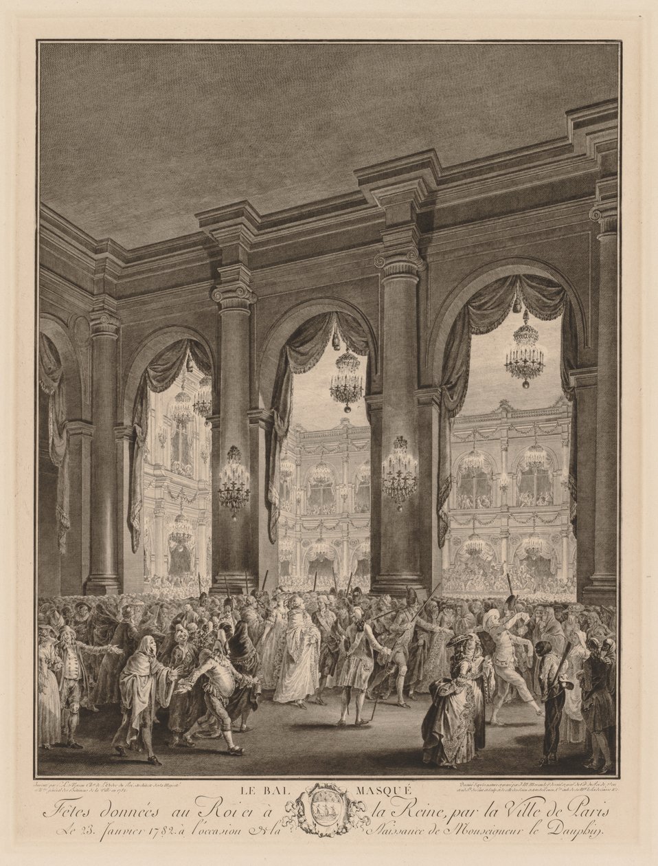 Il ballo in maschera, 1782 da Jean Michel the Younger Moreau