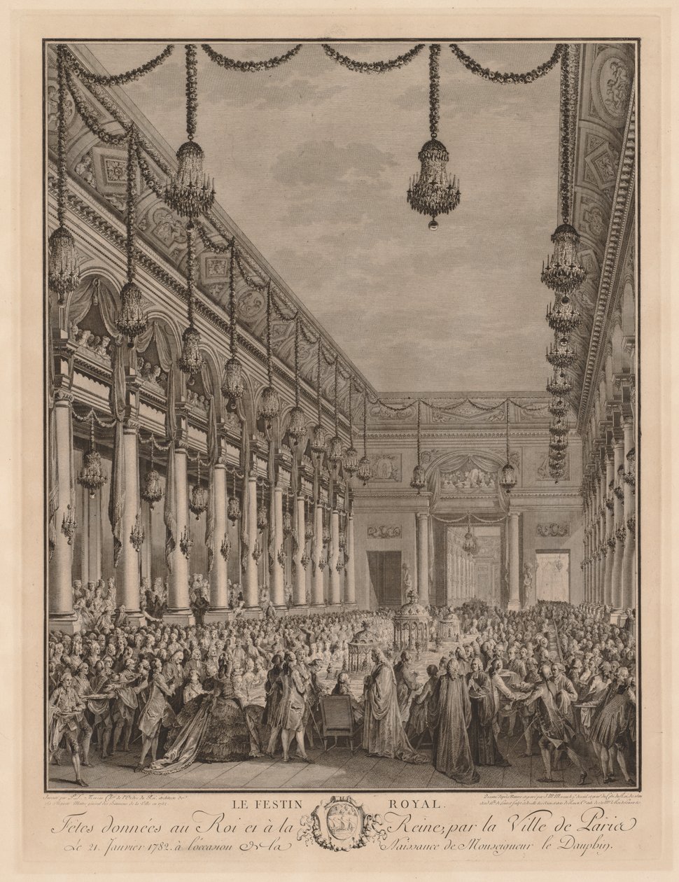 Il banchetto reale da Jean Michel the Younger Moreau