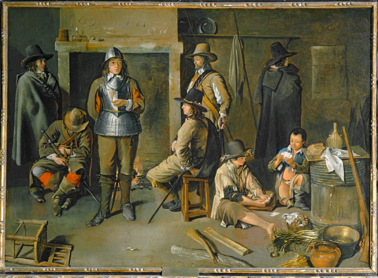 Soldati a riposo in una locanda - Soldats au repos dans une auberge ... da Jean Michelin