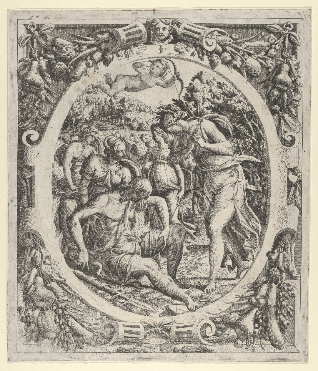La Morte di Adone, 1535-55 da Jean Mignon