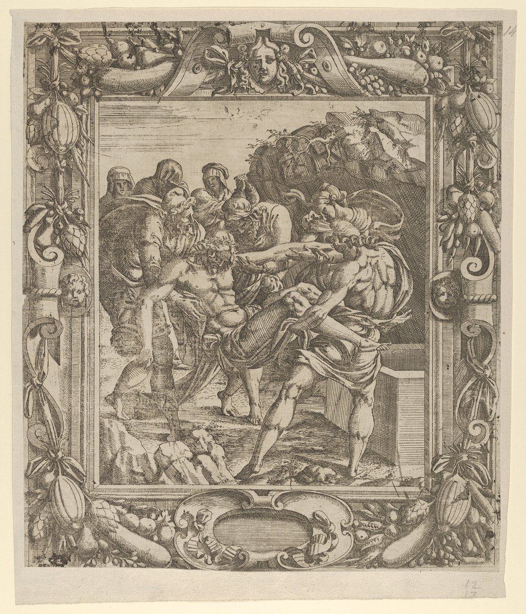 La sepoltura, 1535-55 da Jean Mignon