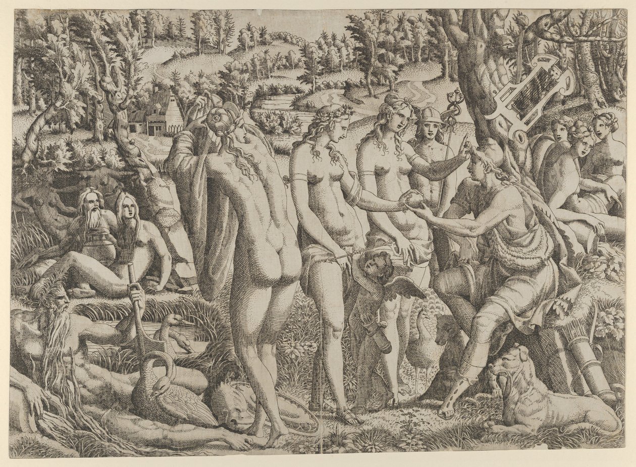 Il giudizio di Paride, 1535-55 da Jean Mignon