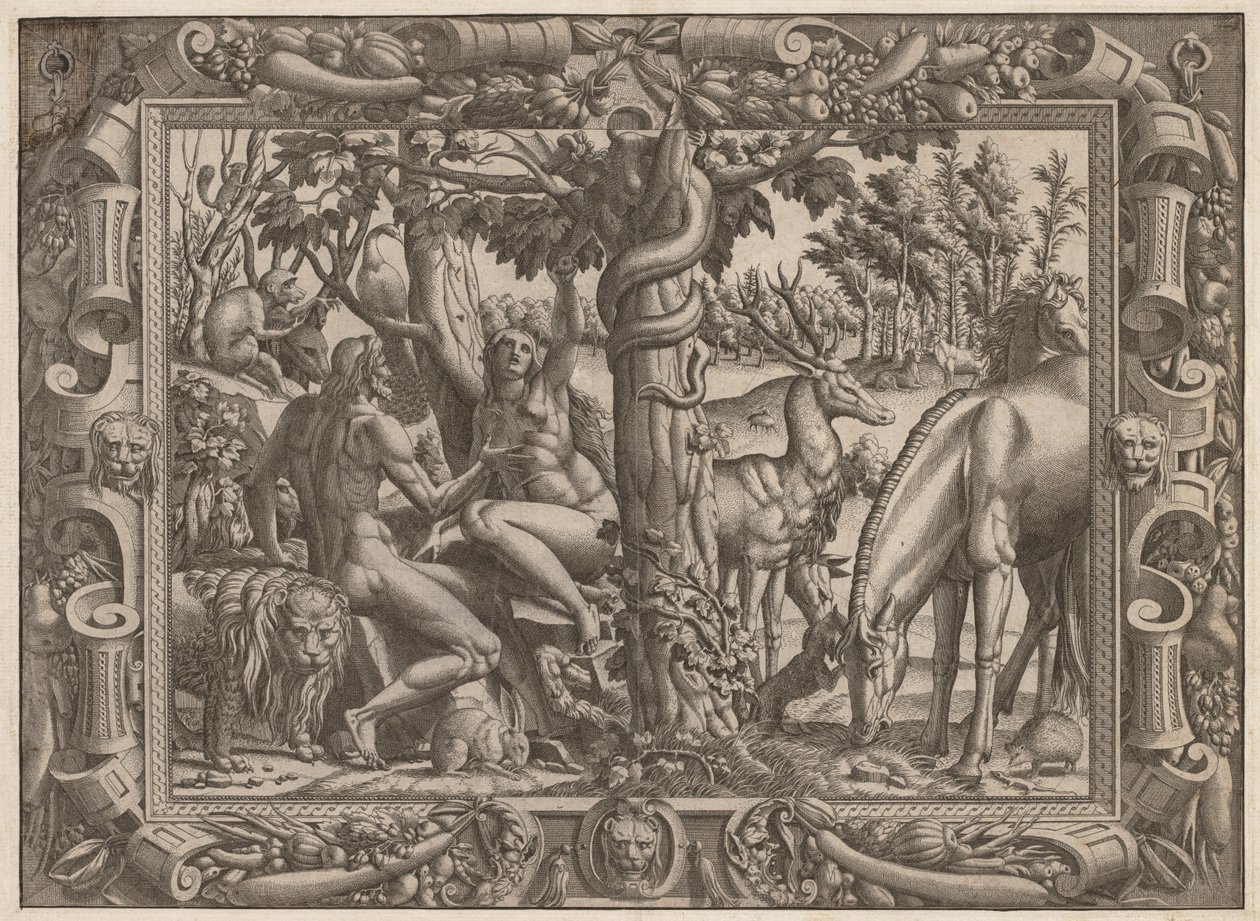 La tentazione di Eva, c. 1545-1547 da Jean Mignon