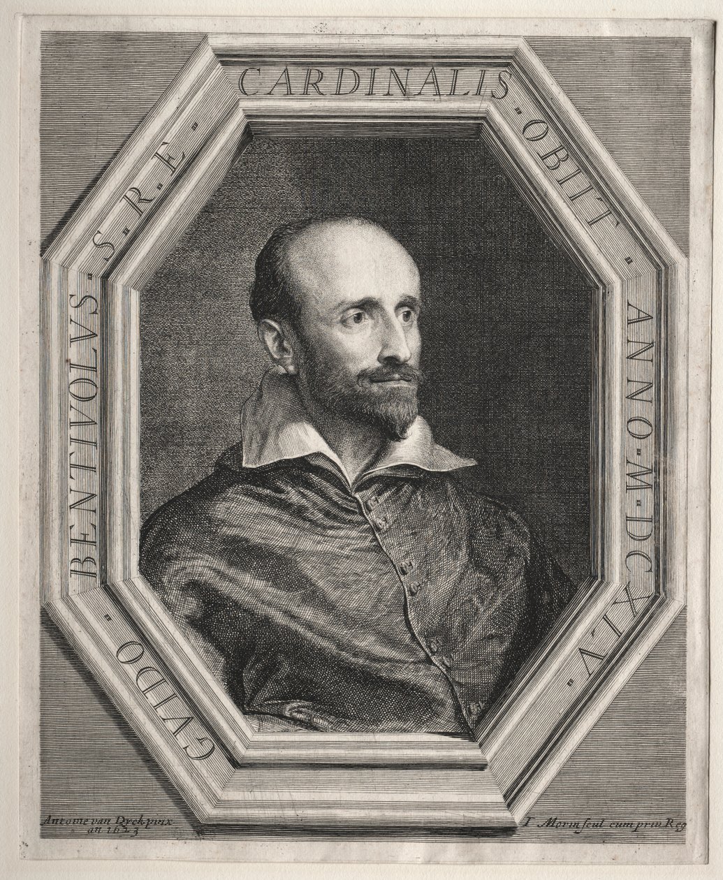 Cardinale Guido Bentivoglio, Nunzio Papale alla Corte di Luigi XIII da Jean Morin