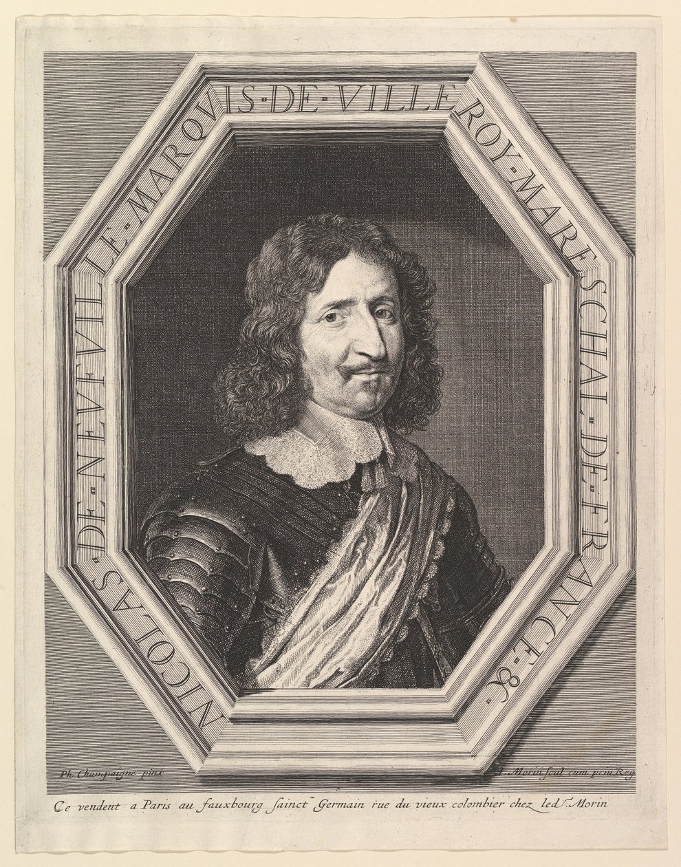 Nicolas de Neuville, marchese di Villeroy da Jean Morin