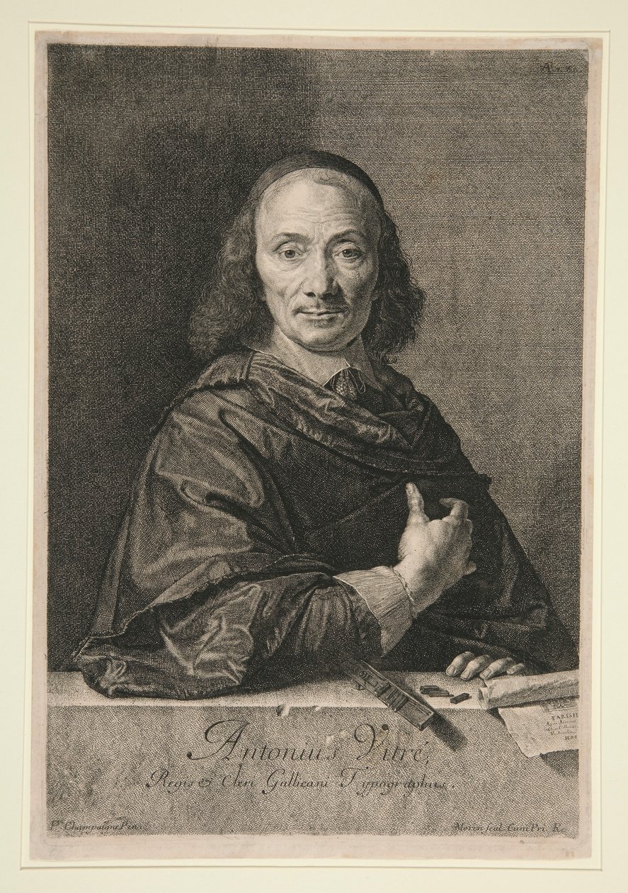 Ritratto di Antonius Vitre da Jean Morin