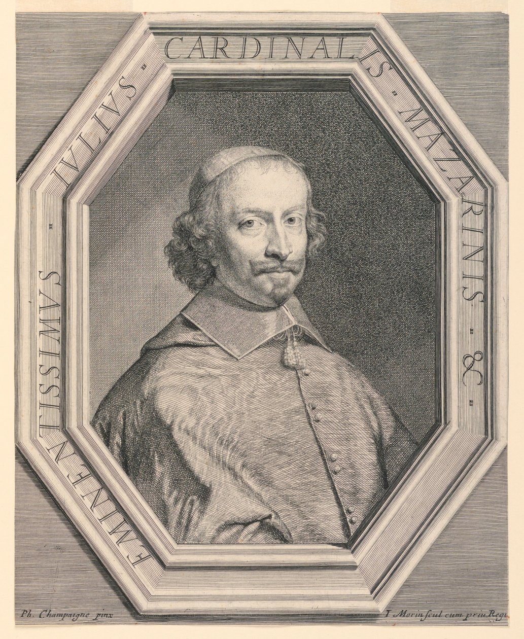 Ritratto del cardinale Mazzarino da Jean Morin